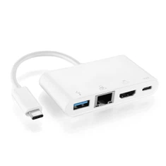 MSLFORCE | Proizvođač USB 3.1 Tip-C multiport adapter za HDMI + USB3.0 + RJ45 Ethernet + Tip-C / F Punjenje adapter