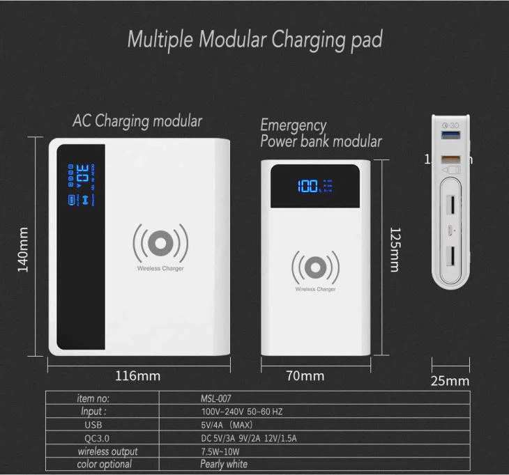 Wireless Charging Power Bank Quick Charging