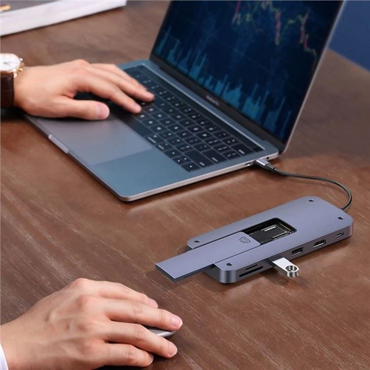 Infiniti Pro USB3.2 GEN2 Dock 4K60HZ 10Gbps M.2 Enclosure For MacBook Pro